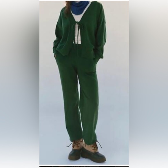 Free People Green sweater Women's Set sz M - Picture 1 of 5